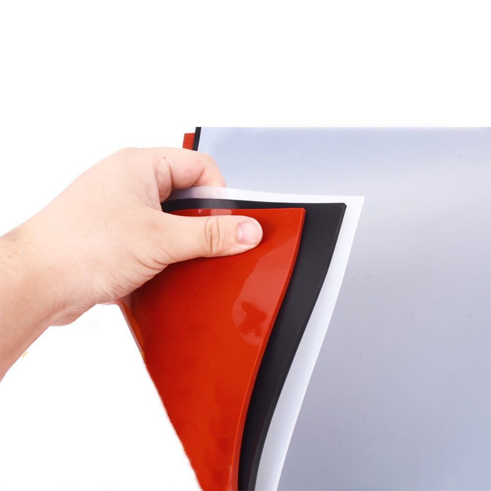 500x500mm Soft Silicone Rubber Sheet Mat Gasket Red Black White Thick 0.1mm-6mm