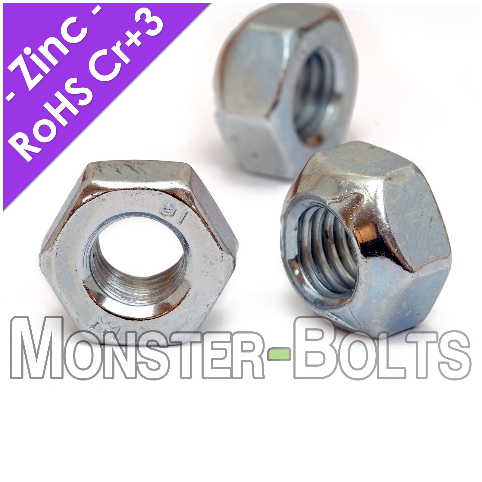 Hex Cone Prevailing Torque Lock Nuts Stover DIN 980V Zinc Class 10 M6 M10