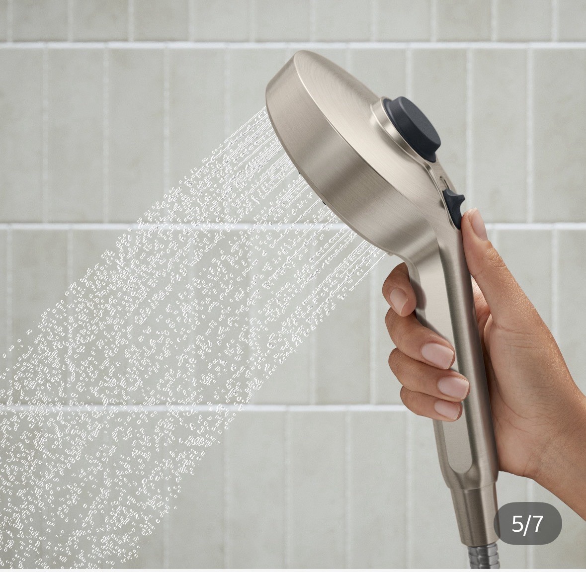 KOHLER Assert Multifunction Handheld Shower Head 6-Spray Brushed Nickel w/ Hose