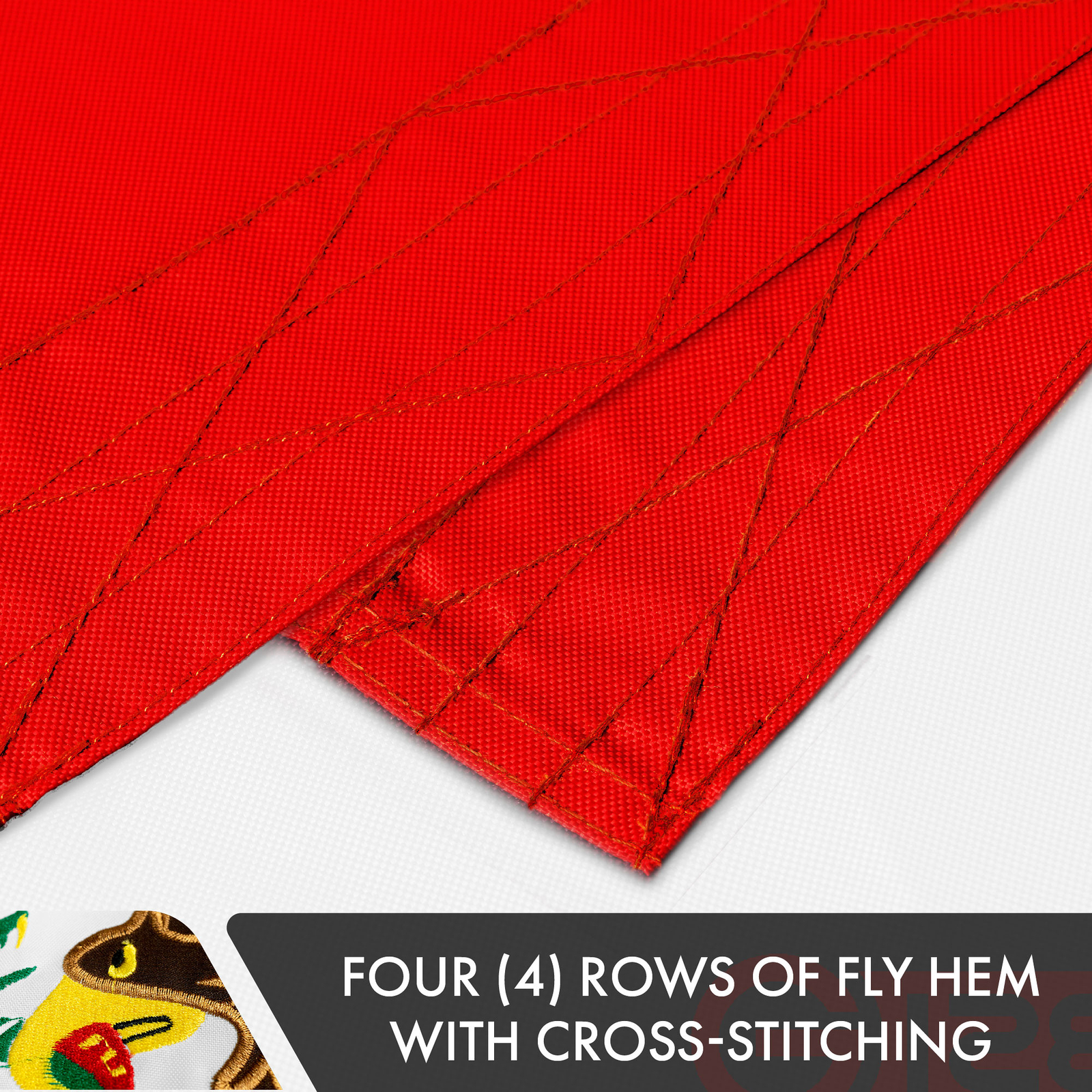 G128 2 Pack: Mexico Mexican Flag 5×8 Ft Double Sided Emb 210D Polyester 2-ply