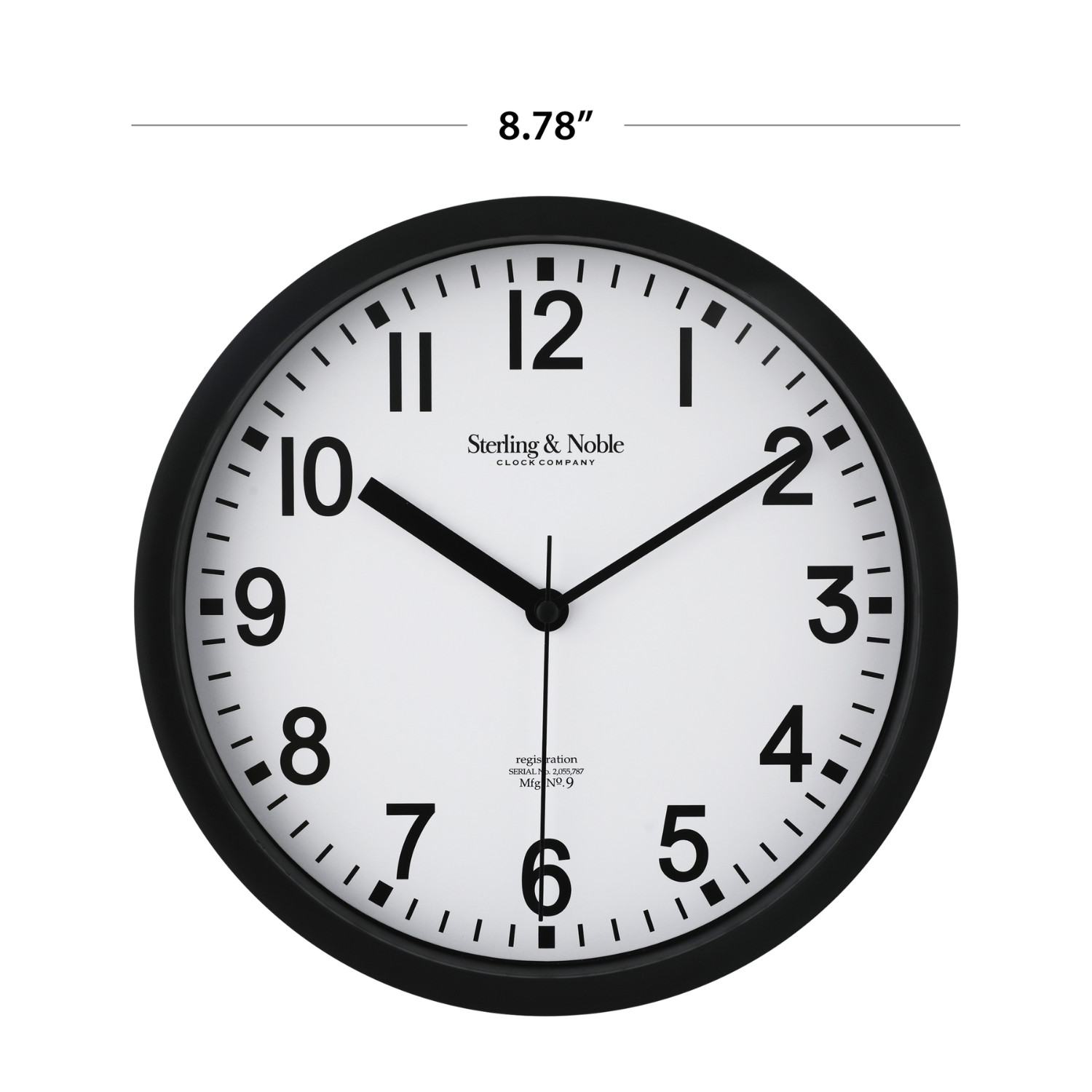 NEW 8.78″ Basic Indoor Analog Round Modern Wall Clock, Black (FAST SHIPPING)