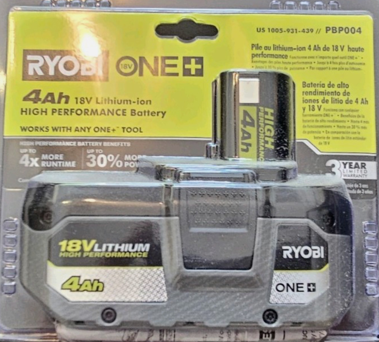 Ryobi Battery PBP004 NEW