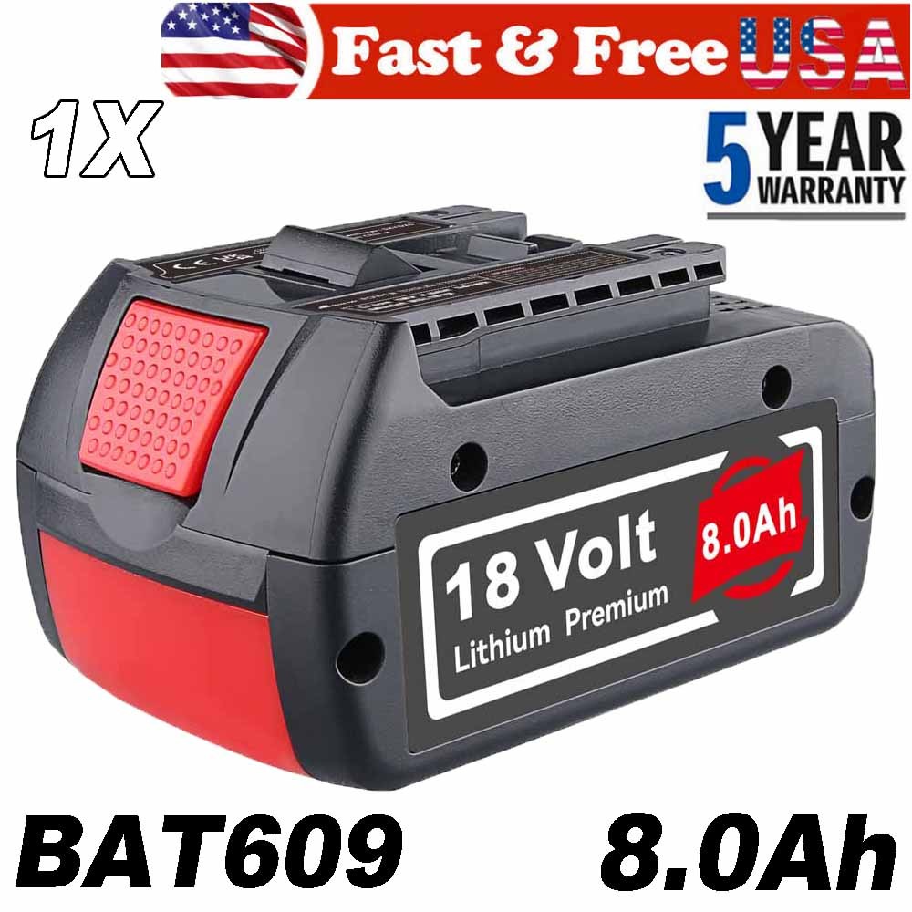 18V Battery For Bosch 18 VOLT 8.0AH Li-ion BAT609 BAT610G BAT618 24618-01 NEW