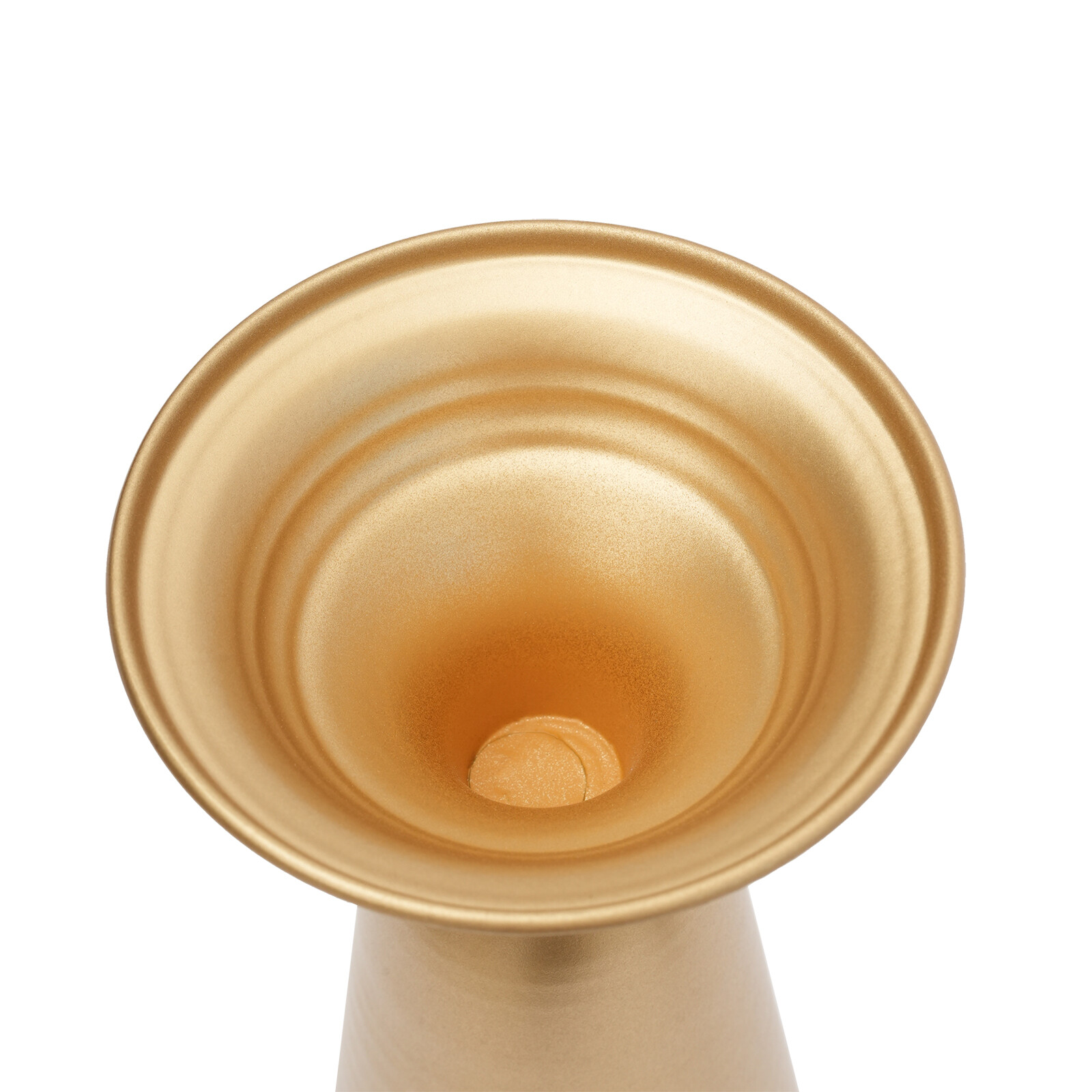 Golden 3.9*9.8in 10Pcs Trumpet Vase Flower Holder For Anniversary&Party Ceremony