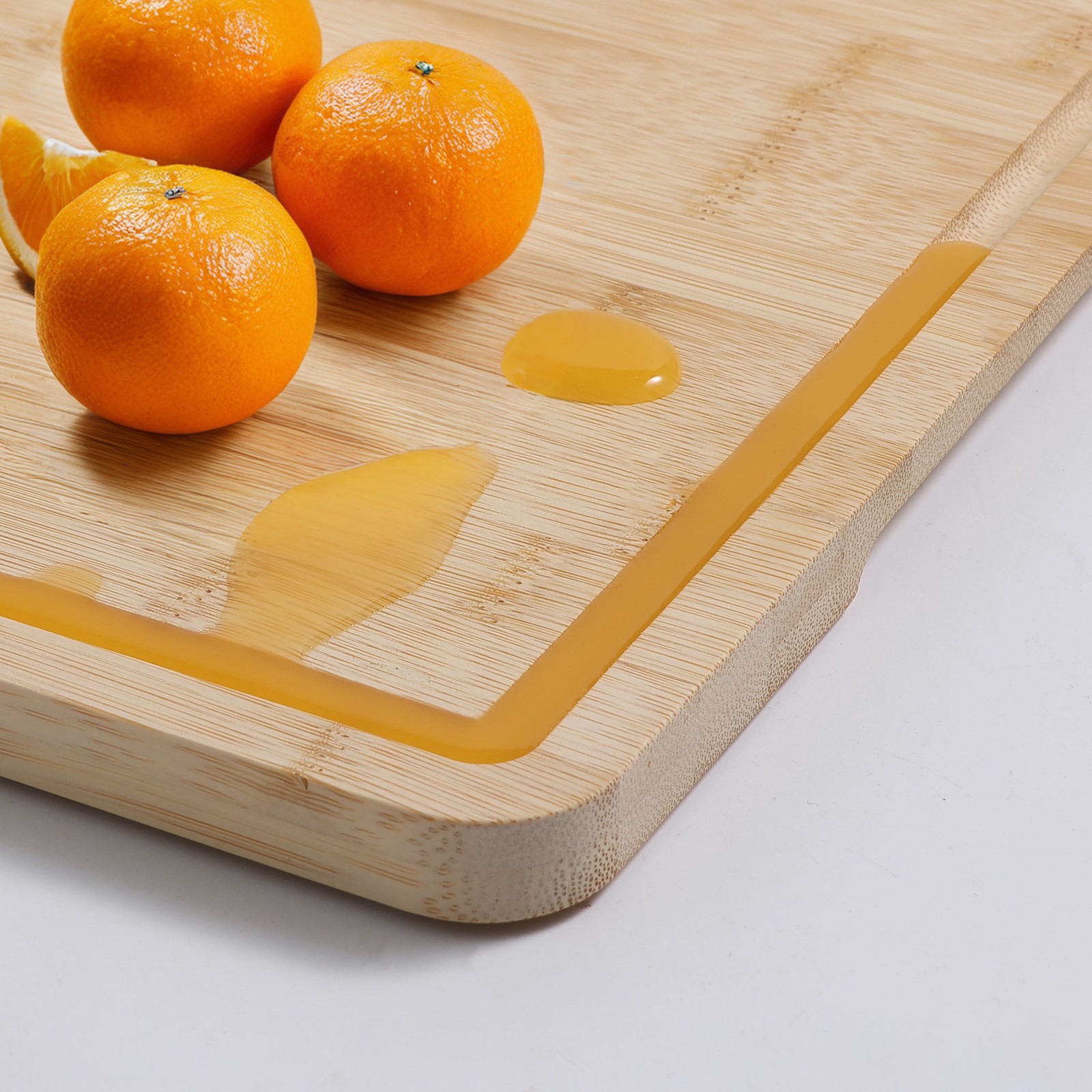 8.5″ x 11″ Non-Slip Bamboo Cutting Board, 100% Natural Bamboo Color