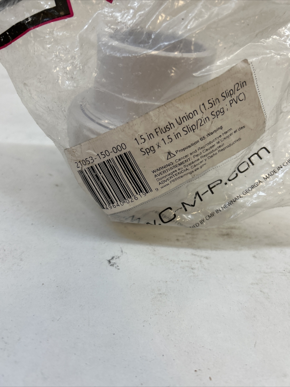 CMP 21021-000-000 – CUSTOM MOLDED PRODUCTS, INC – 1-1/2 UNION 21053-150-000