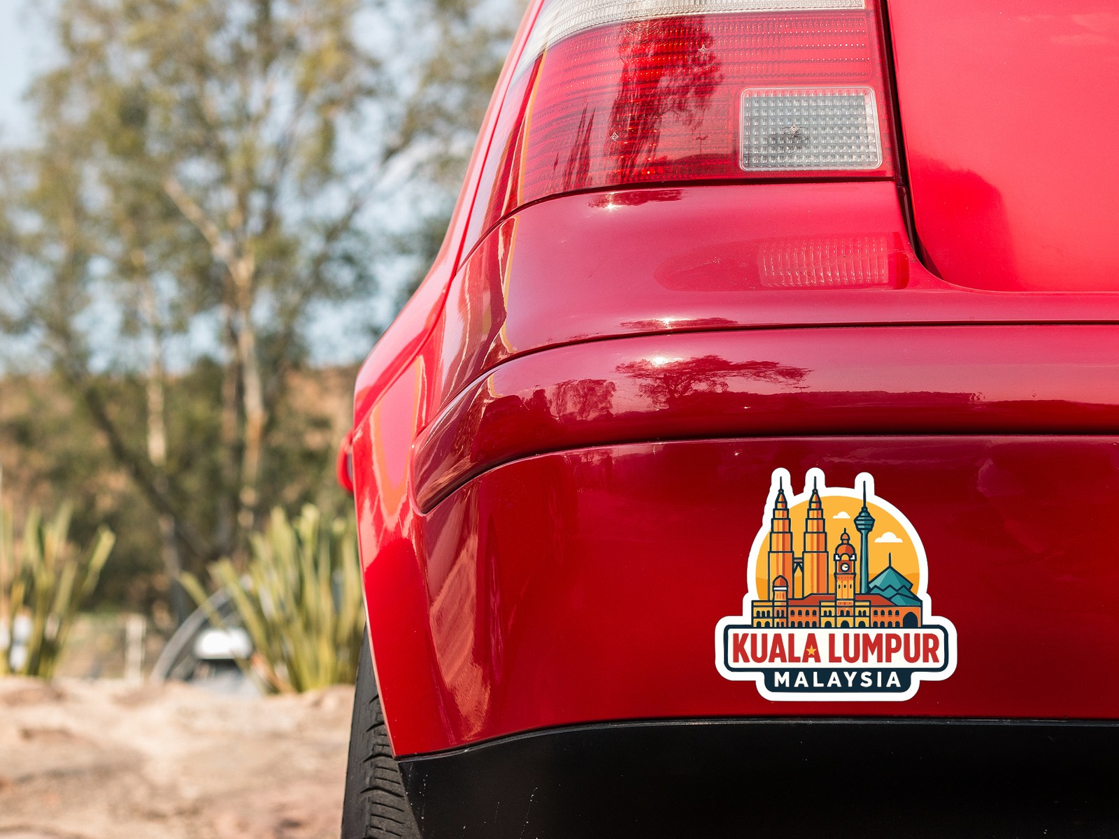 Kuala Lumpur Malaysia Sticker Decal Vinyl Die-Cut City Skyline Landmark Design