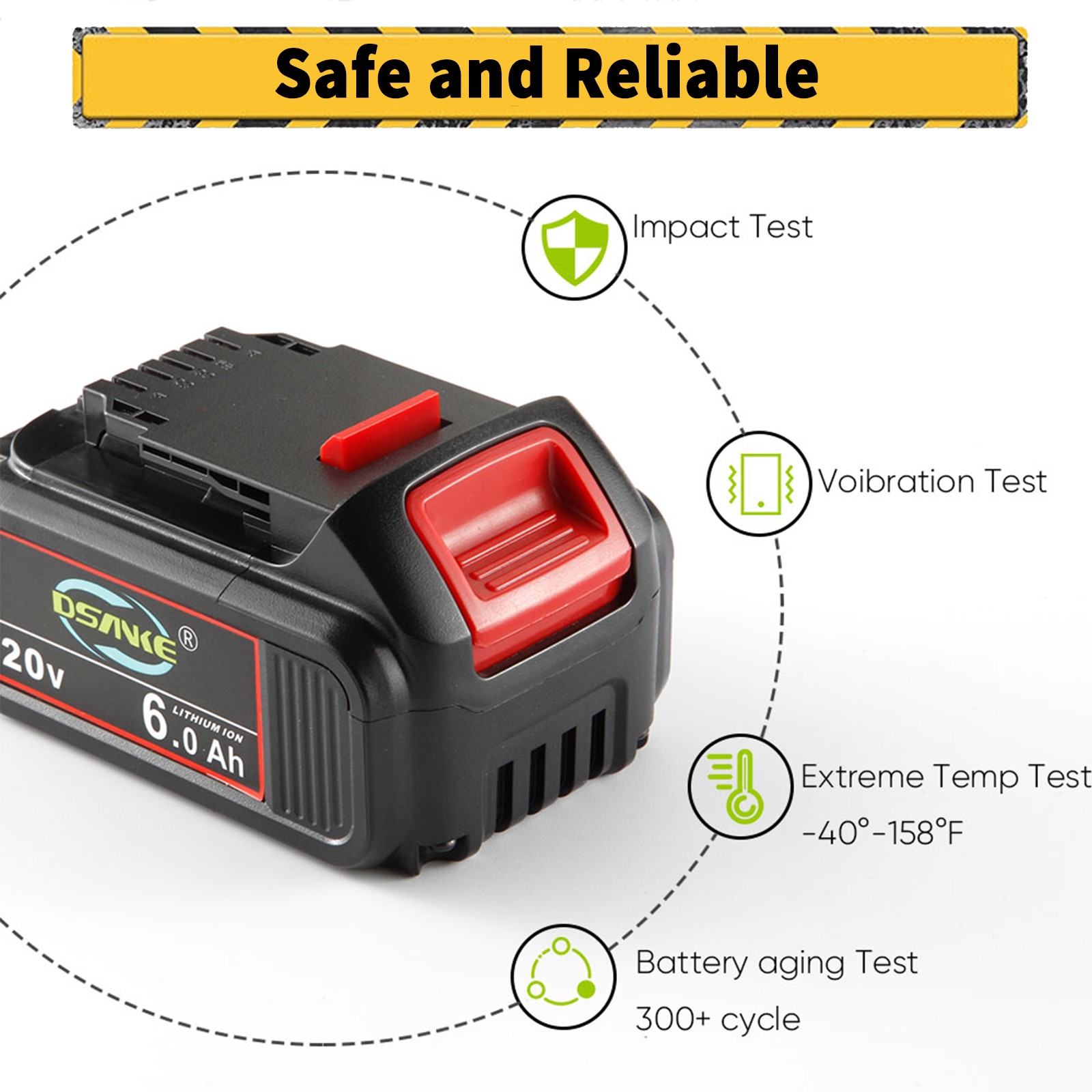 2Pack For DeWalt 20V 20 Volt Max XR 6.0AH Lithium Ion Battery DCB206-2 DCB200-2
