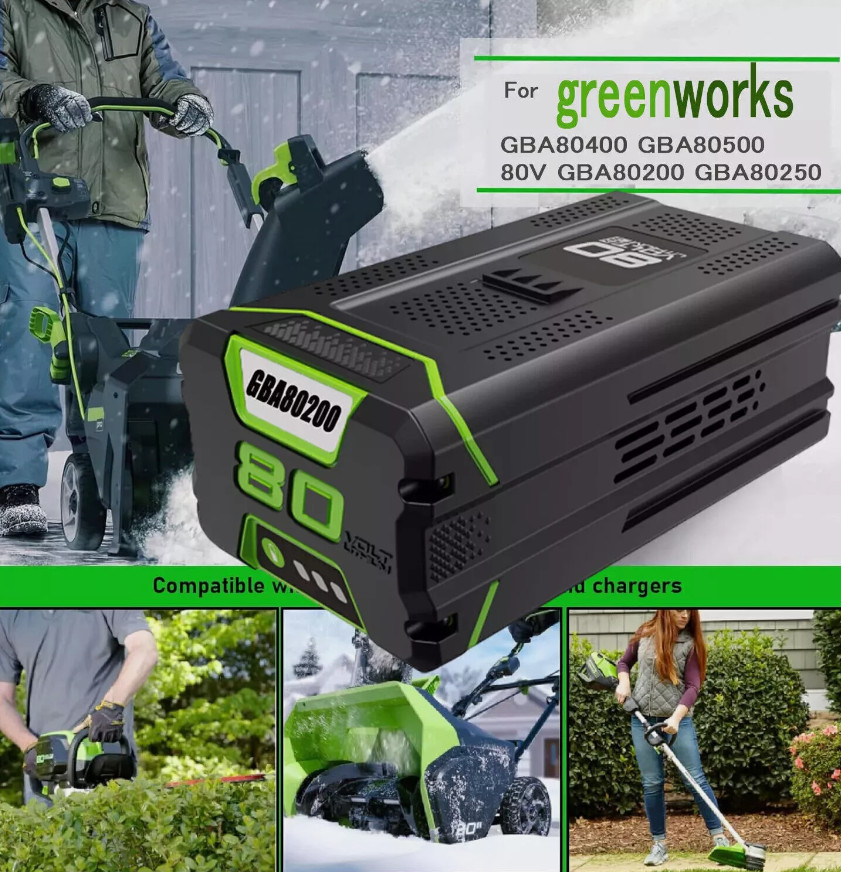 For Greenworks GBA80600 5500mAH Battery 80 Volt Replacement GBA80200 Power Tools