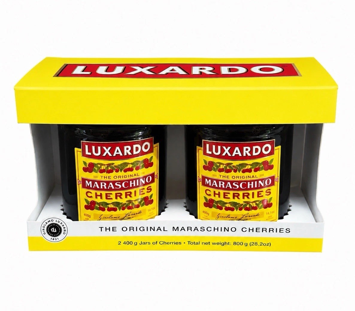 (2 PACK) Luxardo The Original Maraschino Cherries NET WT 14.1 oz (400g)