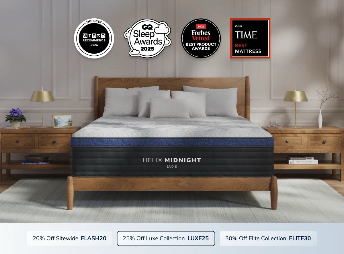 BRAND NEW Helix Midnight Luxe Queen Size Mattress – MSRP $1,919 FREE SHIPPING