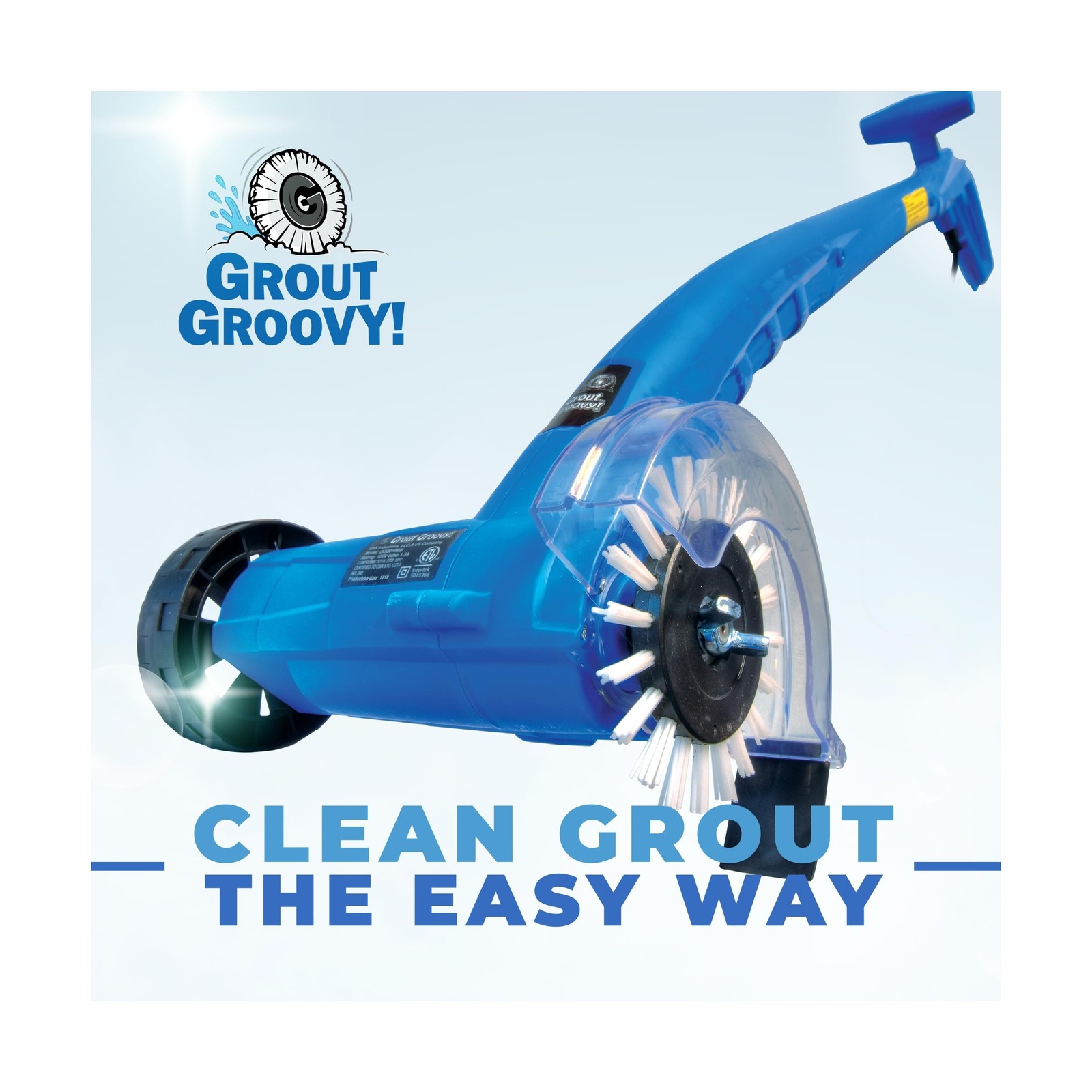 Electric Stand-Up Grout Cleaning Machine – Compact Lightweight Floor Scrub