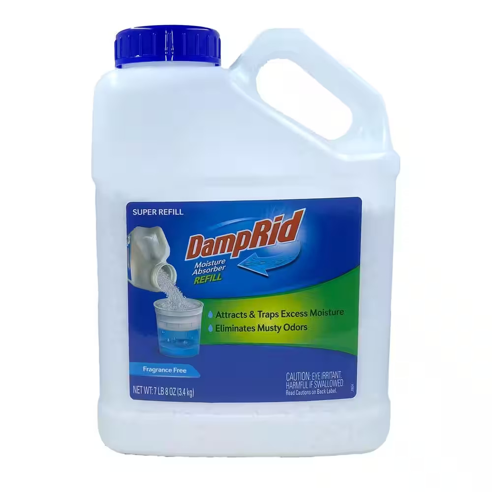 NEW Super Refill DampRid 7.5 lbs. Moisture Absorber Fragrance Free Remove Odors