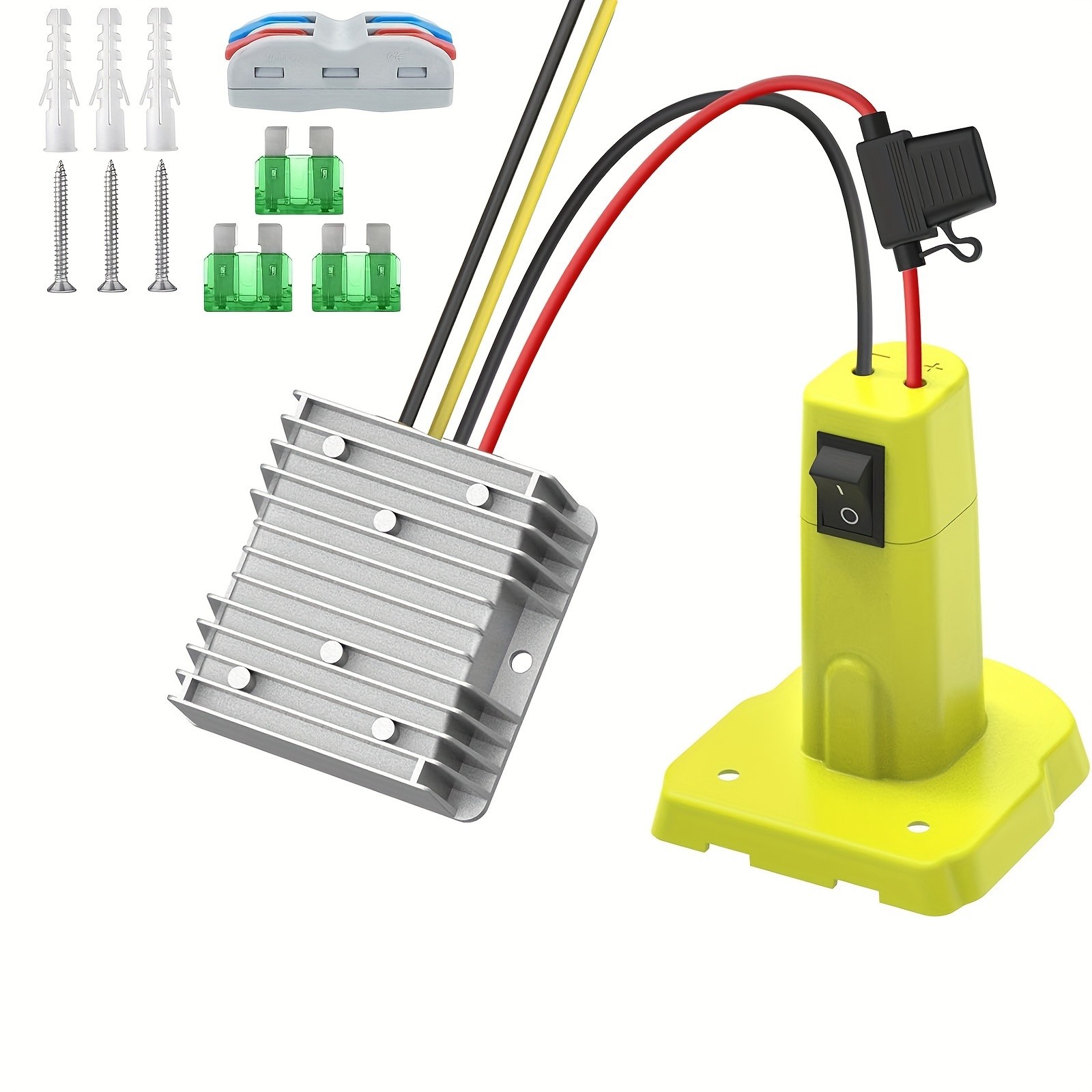 18V to 12V Step Down Voltage Regulator Adapter For Ryobi 18V Lithium Batteries