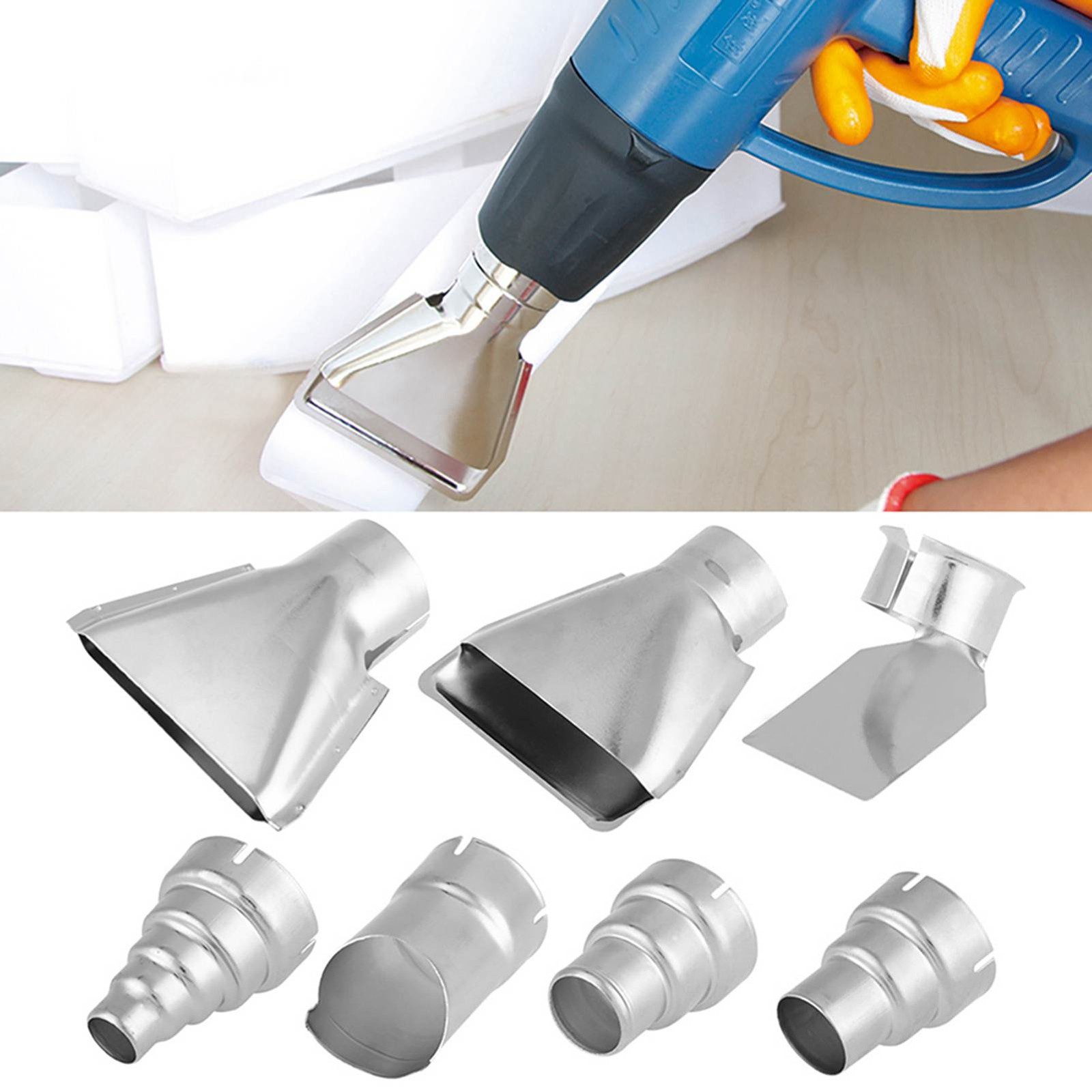 7Pcs 35-40mm Heat Gun Nozzle Kit Hot Air Tool Nozzles Tips Accessories Set