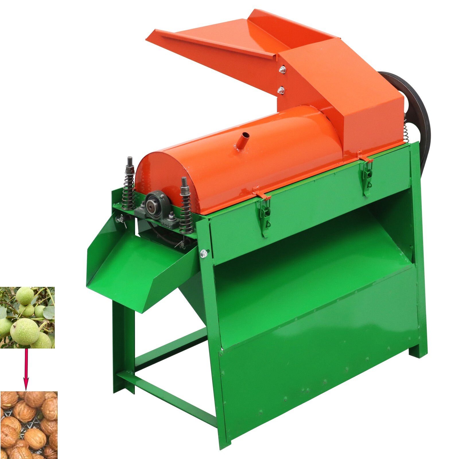 Commercial Green Walnut Peeling&Cleaning Machine Enlarged Feed Port 220V1000KG/H