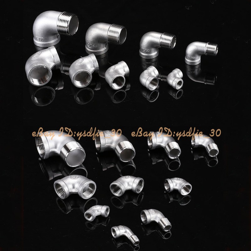 G1/8″~G1″ 304 Stainless 90° Elbow Female Male Fittings Water Pipe Connector