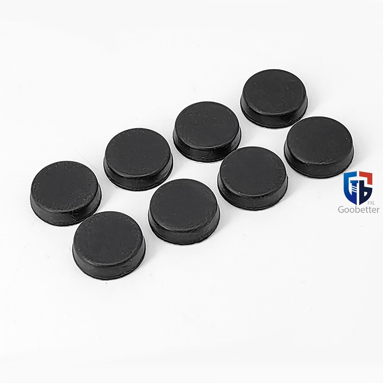 10x Rubber Feet Bumpons, Self Adhesive Pads, Black Round/Square, Small & Large