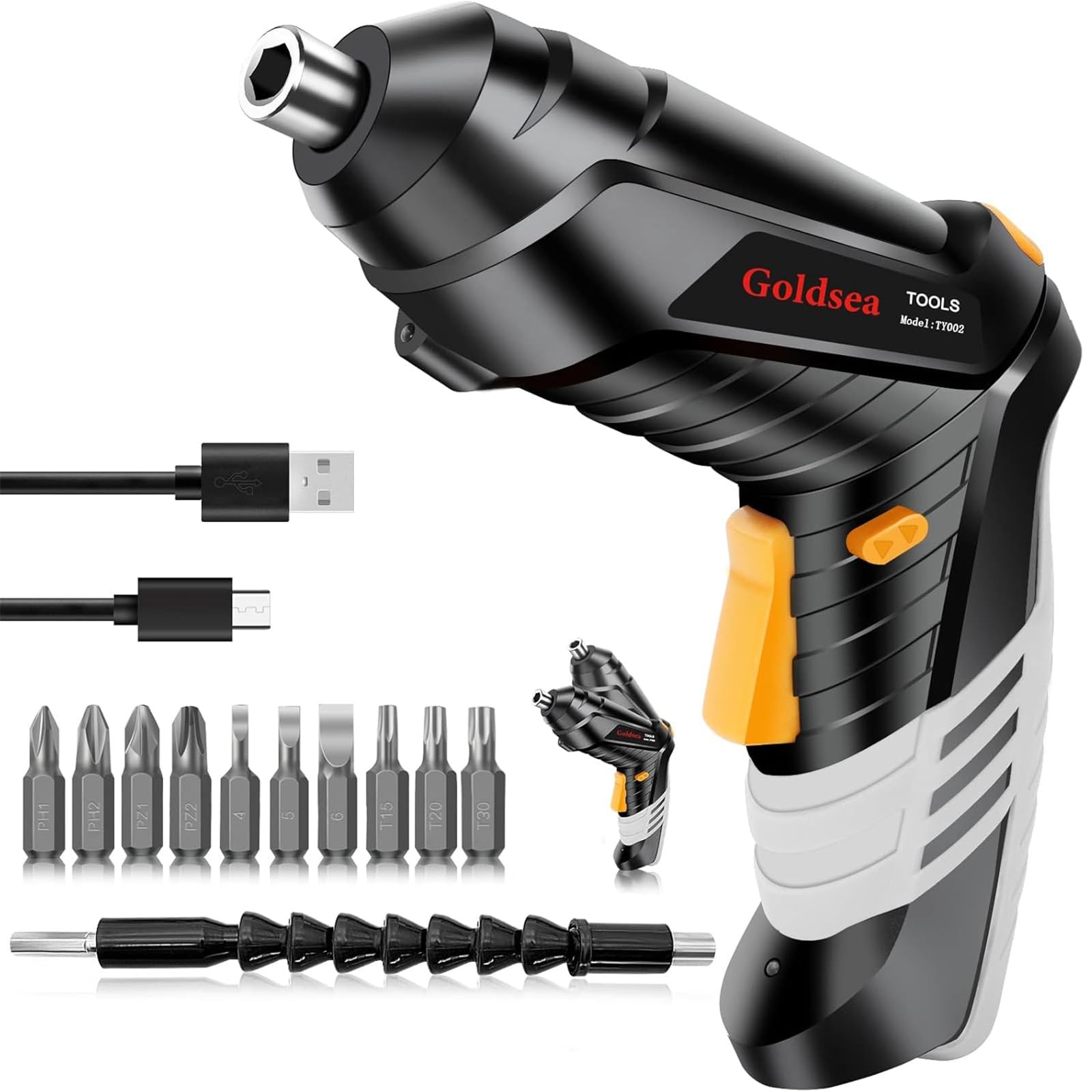 Electric Screwdriver 4.2V Cordless Screwdriver 3.5N.m 1500mAh Type-C Charging…