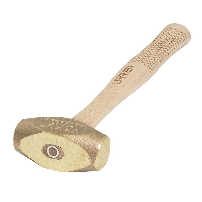 Bronze Hammer 1.6lbs Head 14in Wooden Handle Malleable Alloy Maintenance Tool US