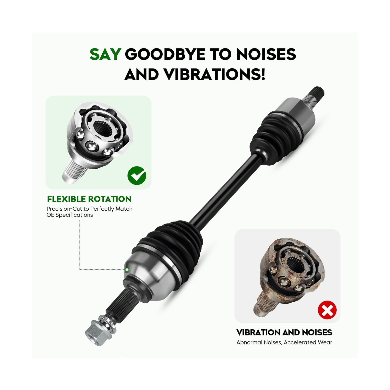 Pair (2) Front CV Axle Shaft Assembly Fit for Nissan Altima 2013-2018 L4 2.5L…