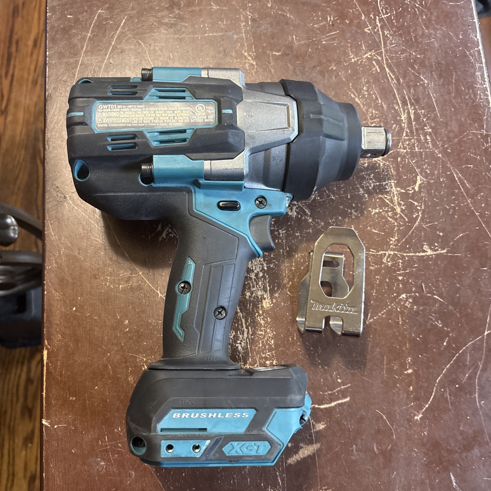 Makita GWT01Z XGT 40V 4-Speed 3/4 Sq. Drive 1,622 Lbs High-Torque Impact Wrench