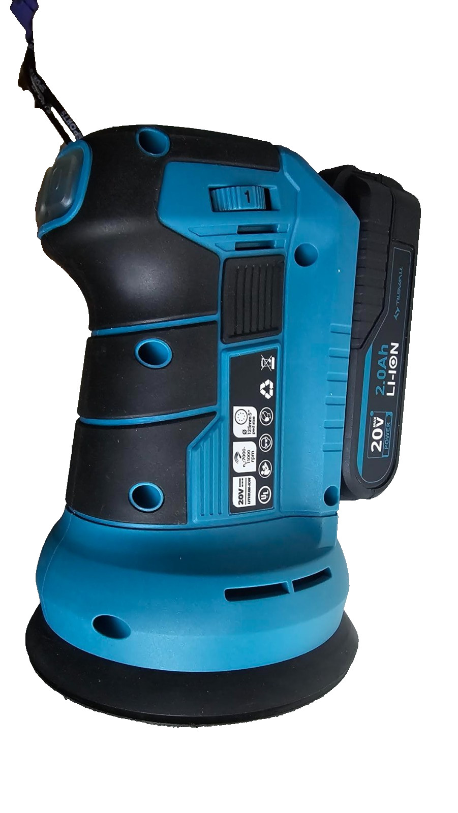 Tilswall 20V Cordless Orbital Sander 5″ Electric Palm Hand Sander Tool with Vac
