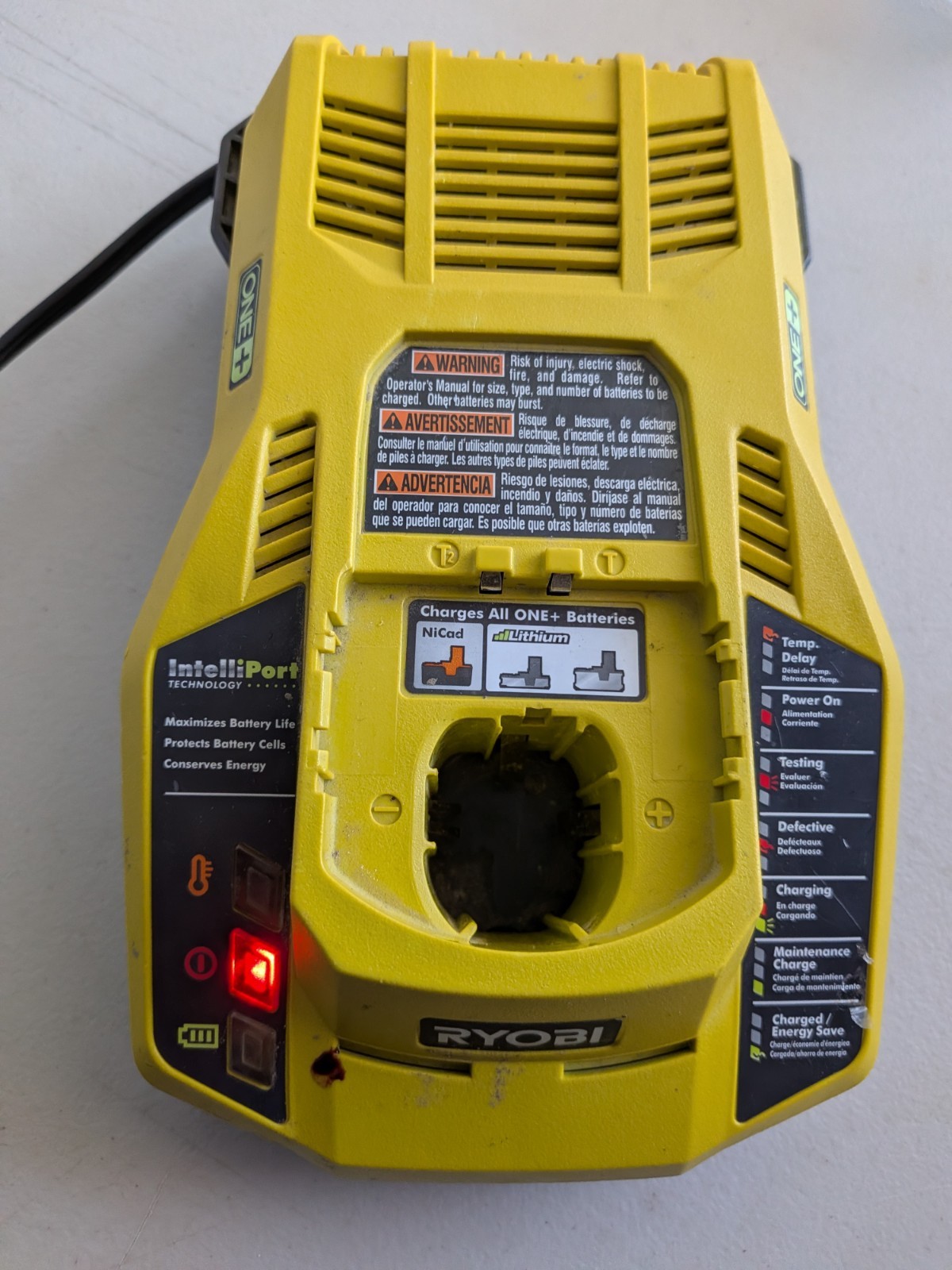 Ryobi ONE+ 18V Dual Chemistry IntelliPort Charger Dock P117 Lithium-ion Lithium