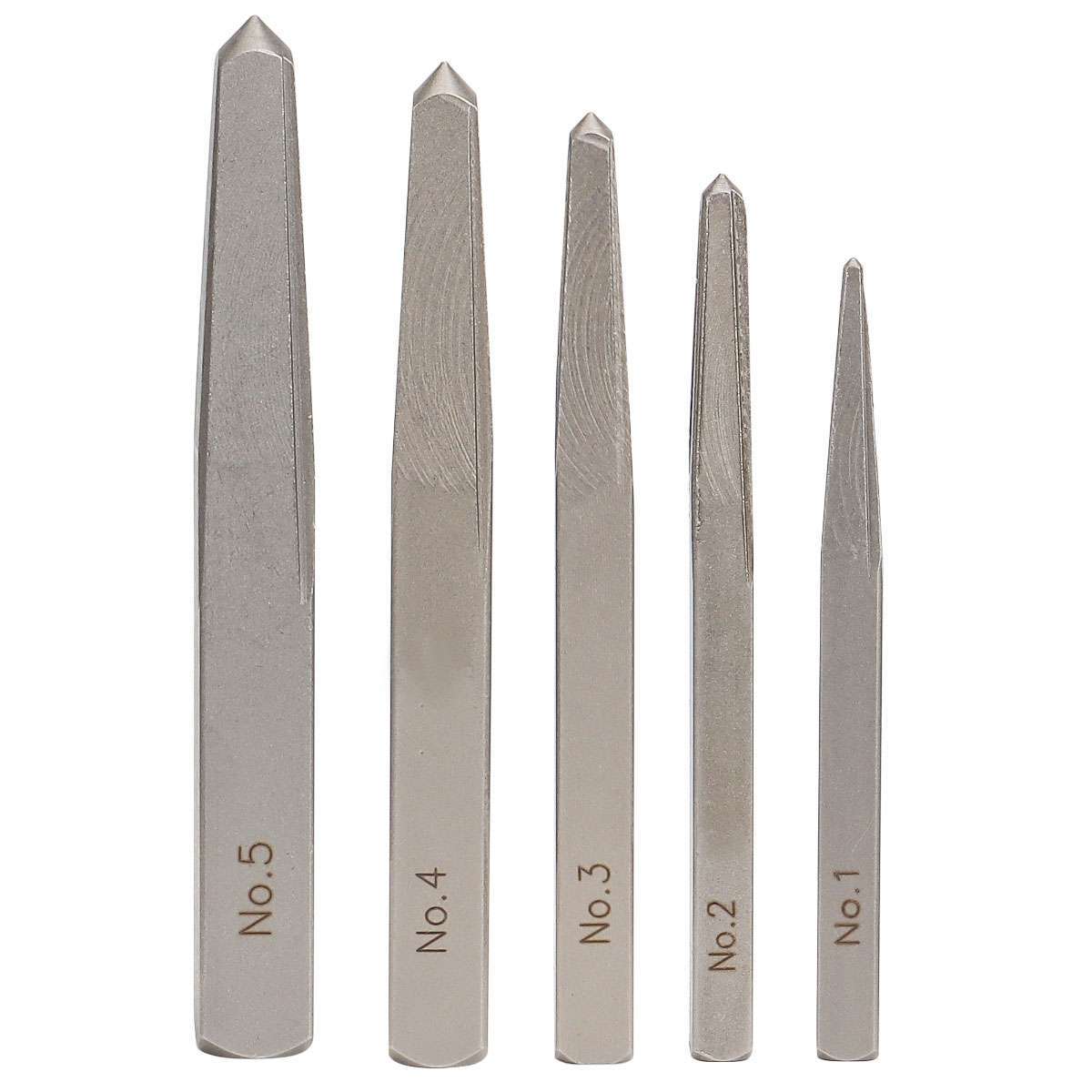 5 Pcs/ Set Straight Fluted Screw Extractor Drill Square Easy Out Extraction Tool
