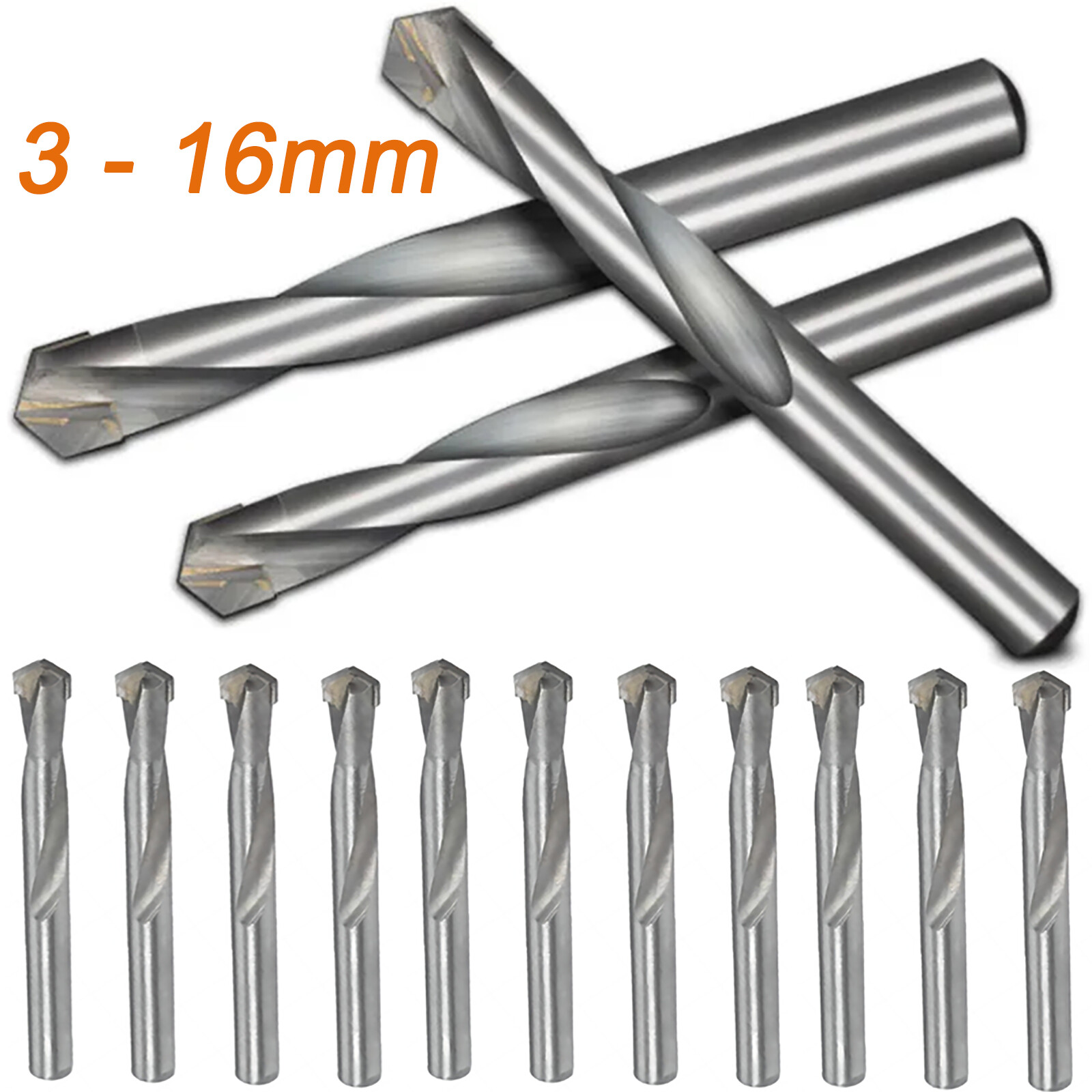 Tungsten 3mm-16mm Carbide Tip TCT Drill Bits Twist Drill Bit for Stainless Steel