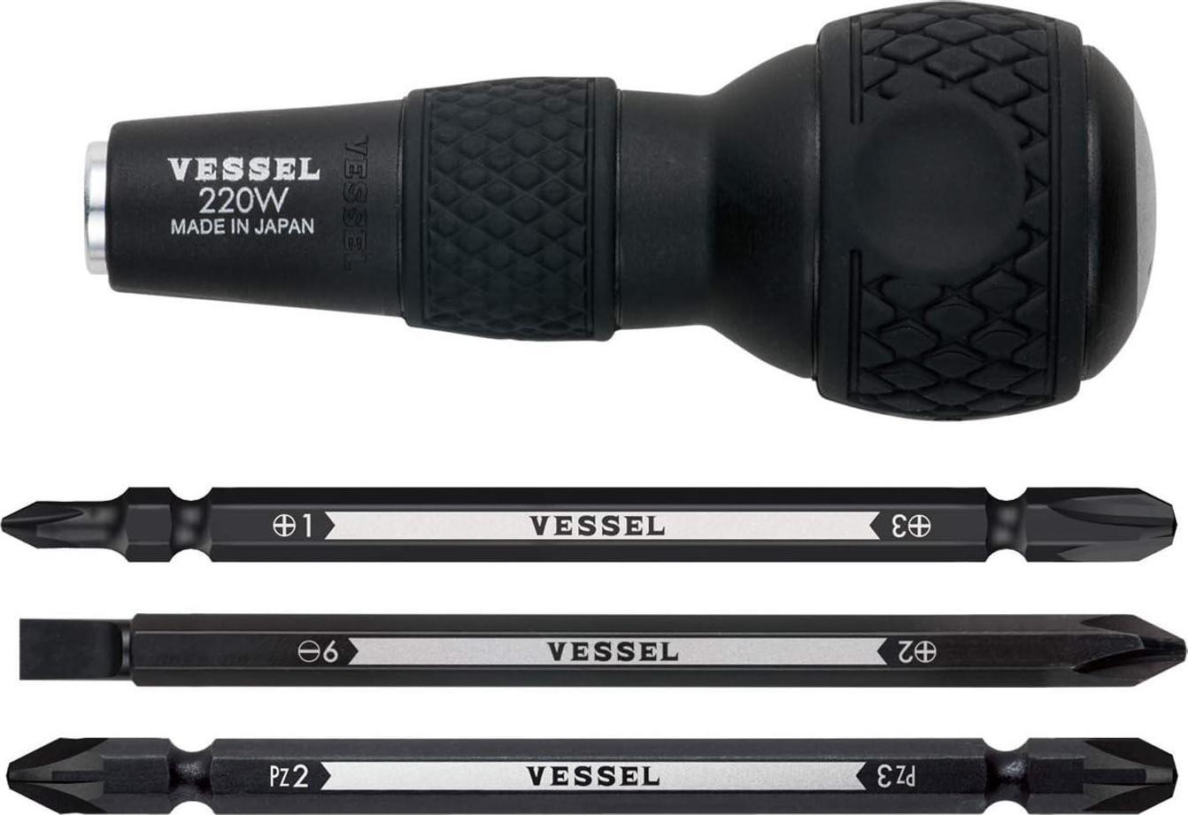 VESSEL Ball Grip Screwdriver Set Interchangeable Metric Motorcycle Drivers JIS