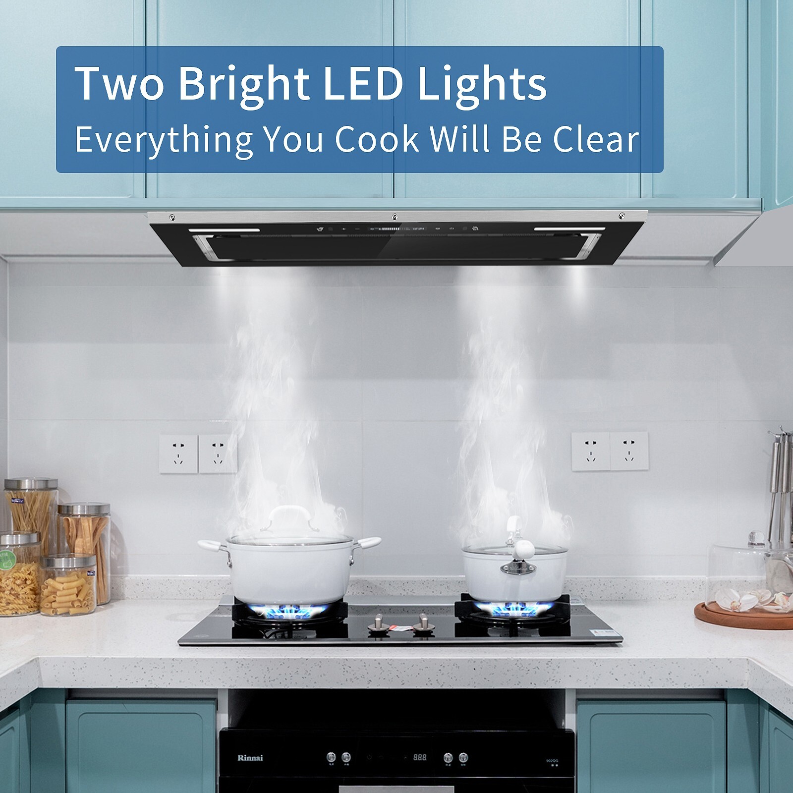 30in Built-In/Insert Range Hood 900CFM Kitchen Stove Vent 9-Speed Touch Control