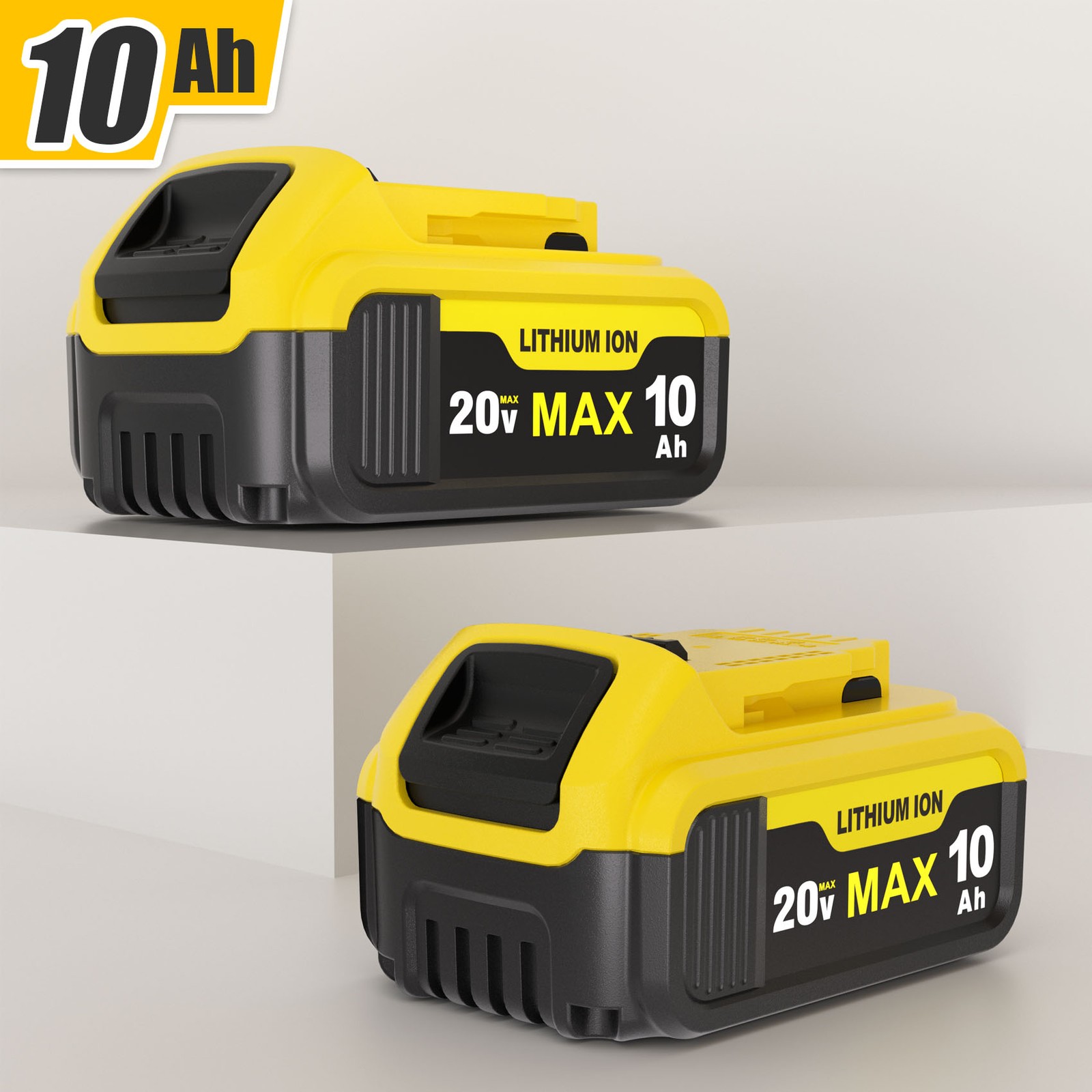 2 Pack 100Ah For DeWalt 20V 20 Volt Max XR Lithium Ion Battery DCB206 DCB204
