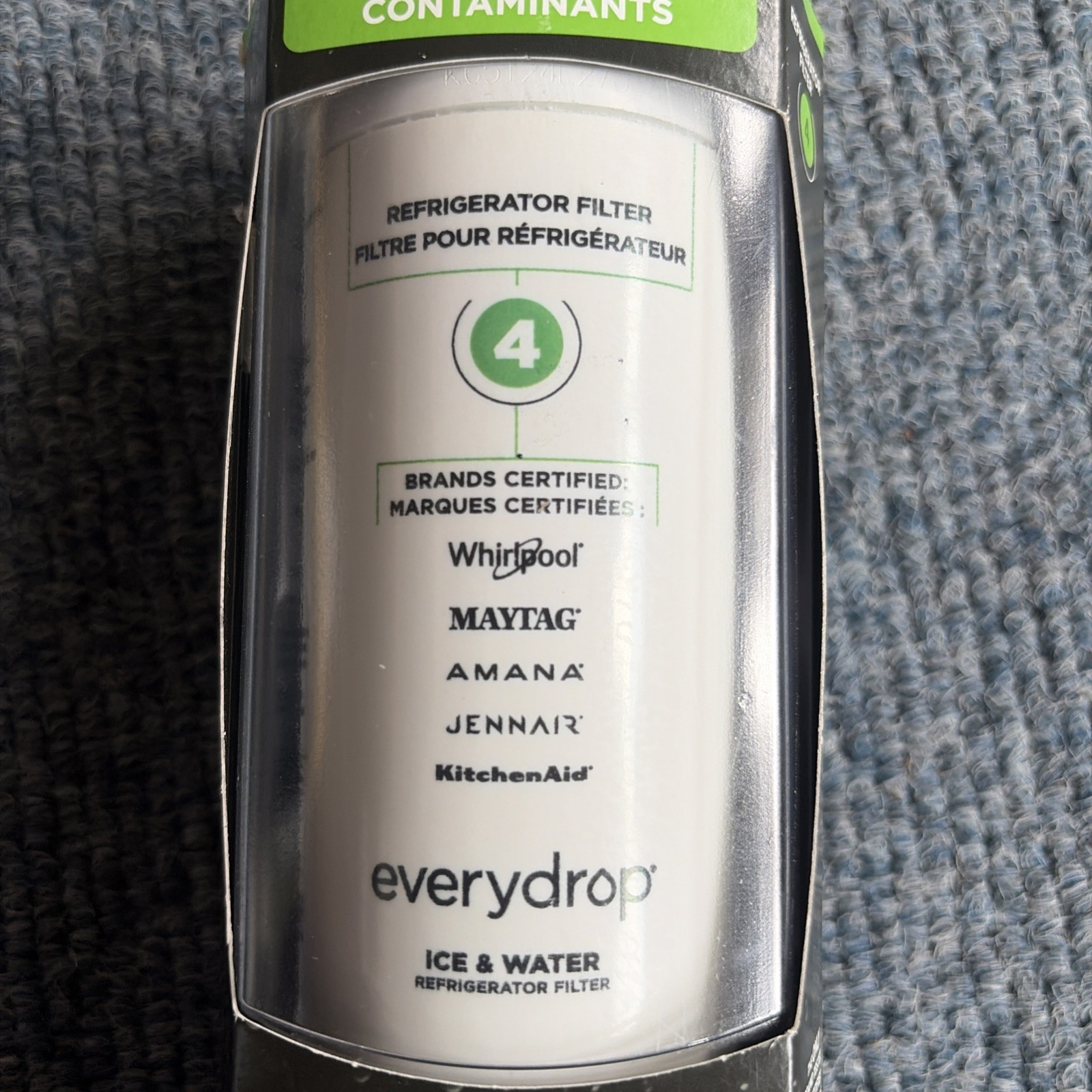 EveryDrop Water Filter 4 EDR4RXD1 Fridge Ice 6-Month, New Sealed