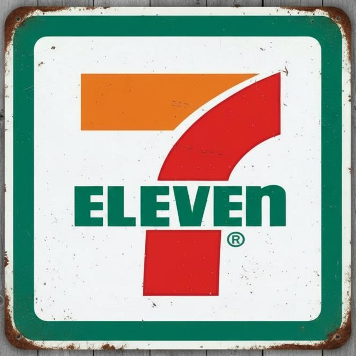 7 Eleven Store 12 x 12 Square Vintage Novelty Metal Sign Made In USA New!