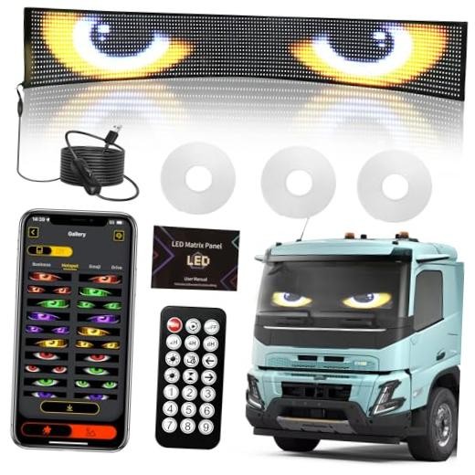 52×7.48Inch Devil Eyes for Windshield, LED Eyes Lights for 52in*7.48in-1pcs