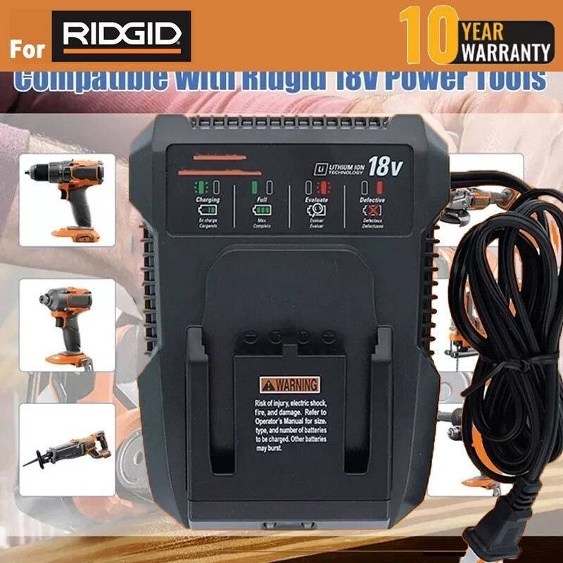 18V for Ridgid Battery Charger R86092 R86091 for Ridgid 18V Lithium Battery NEW