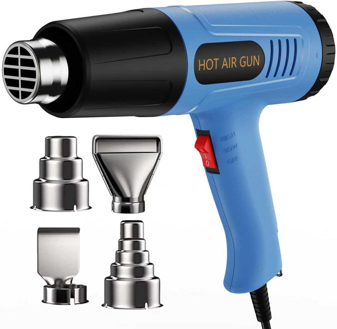Heat Gun Dual Temp 572f 1112f 4 Nozzles Fast Heat For Shrink Wrap Vinyl Crafts