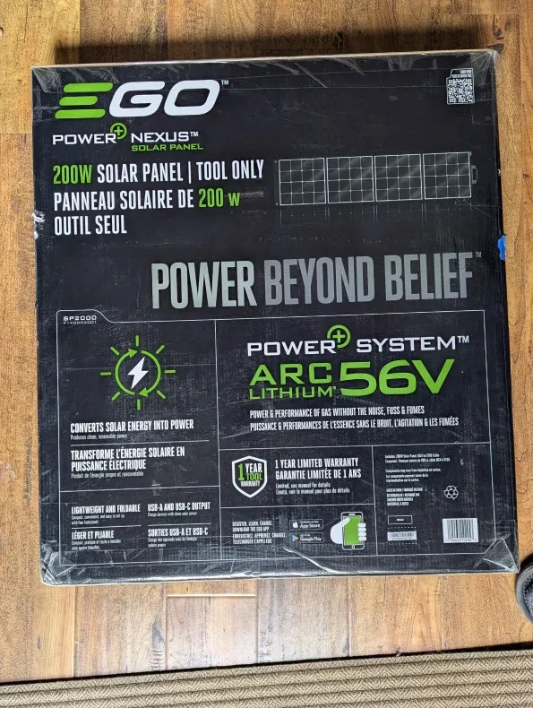 EGO Power+ SP2000 200W Solar Panel for PST3040, PST3041 and PST3042 3000W Nexus