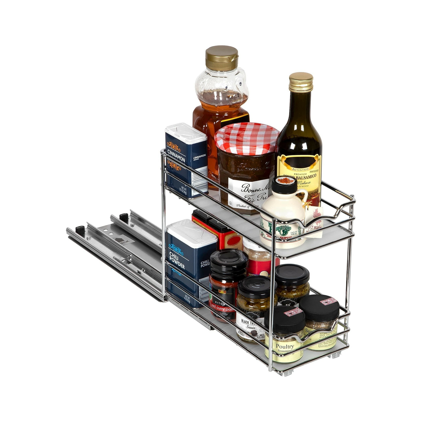 Pull Out Spice Rack Organizer for Cabinet, Heavy Duty-5 Year Limited Warranty…