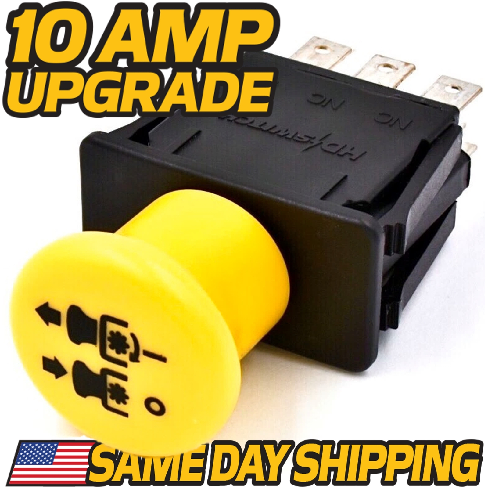 AM131966 Clutch PTO Clutch Switch fits John Deere Lawn Mowers w/ 10 AMP UPGRADE