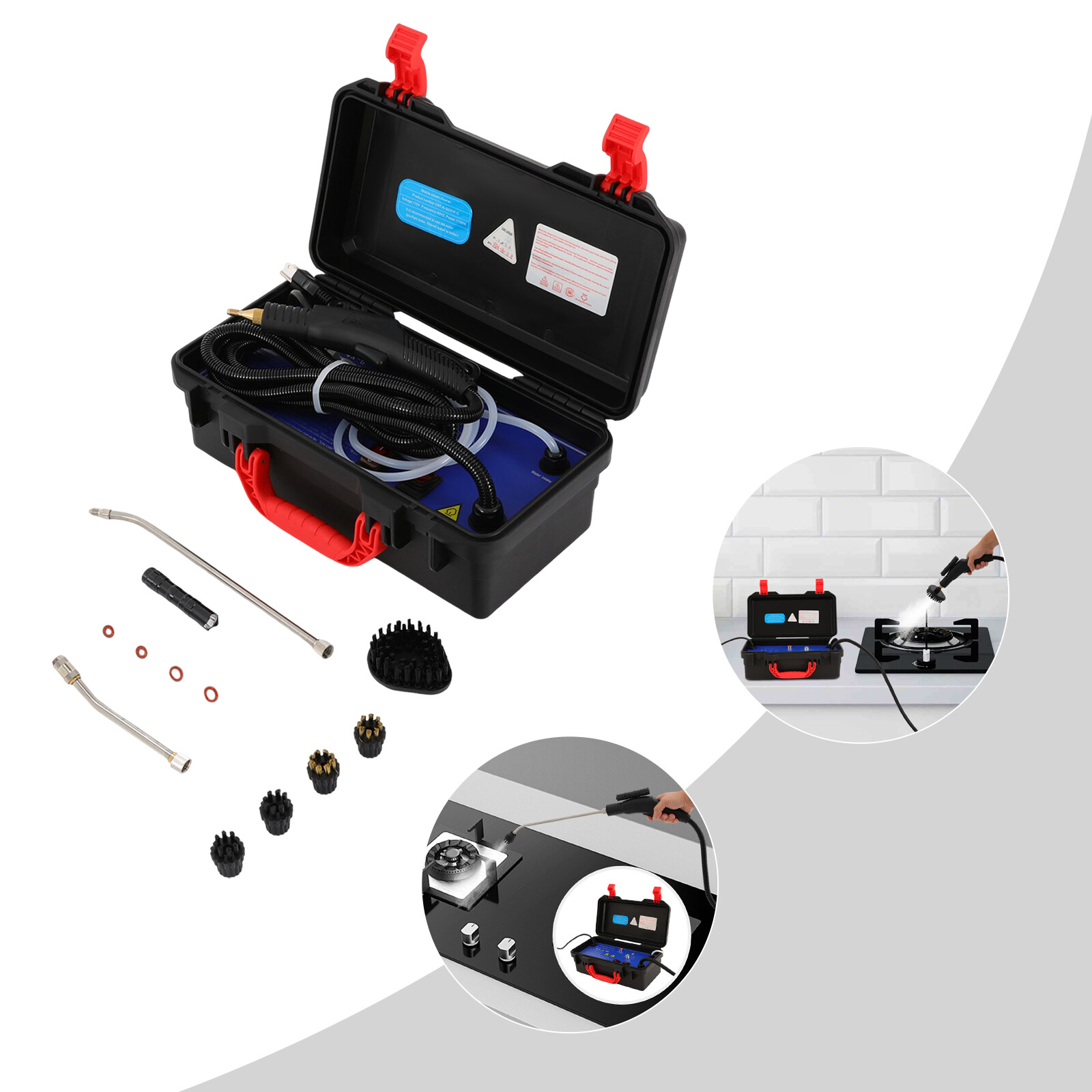 Home 1700W Handheld High Temp Steam Cleaner High Pressure Cleaning Machine Car