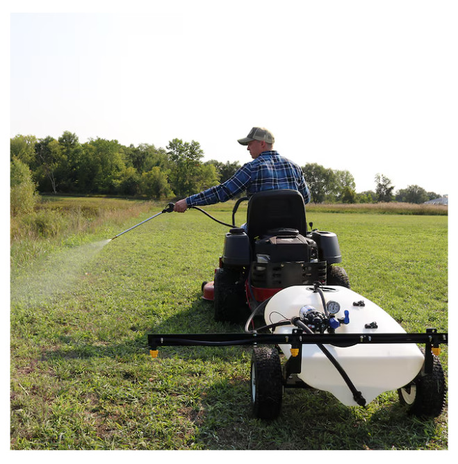 Master MFG 24 Gallon Deluxe Pull-Behind Broadcast Sprayer – 2.2GPM w 7 ft. Swath