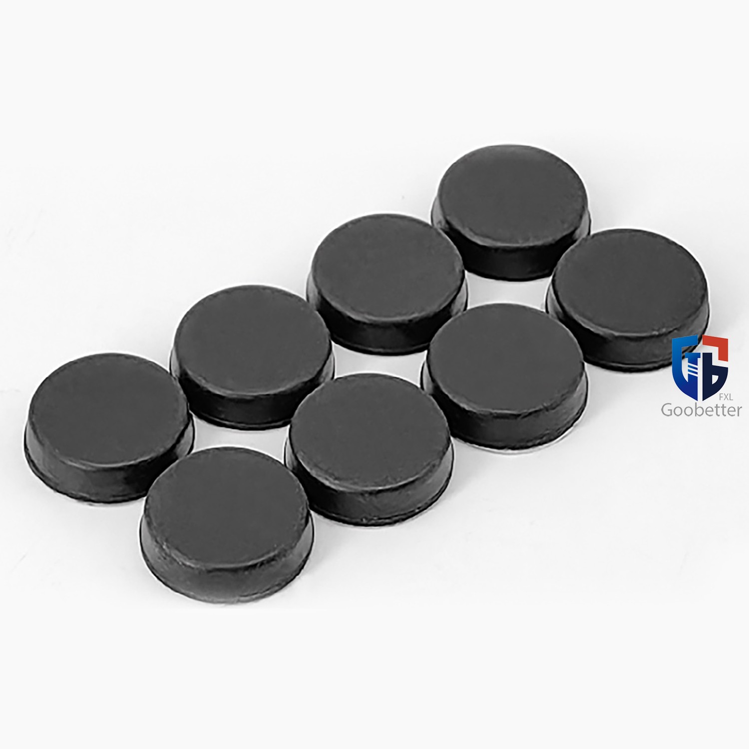 10x Rubber Feet Bumpons, Self Adhesive Pads, Black Round/Square, Small & Large