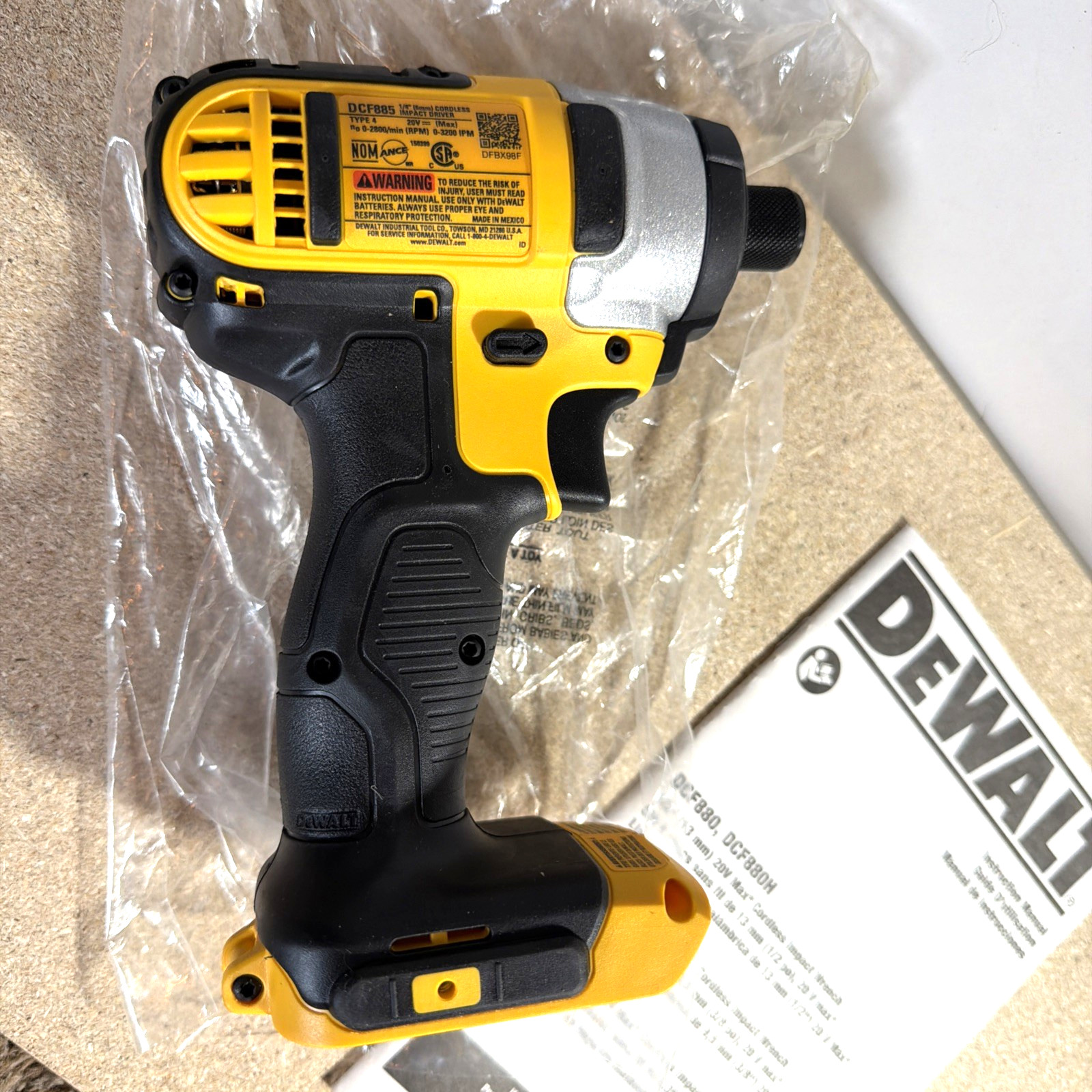 Dewalt DCF885 20V Cordless 1/4″ Impact Driver 20 Volt MAX Lithium Ion Tool Only