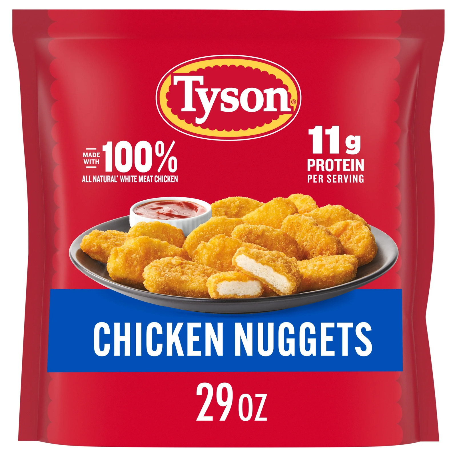 Tyson White Meat Chicken Nuggets, 29 Oz (Frozen, Fully Cooked)