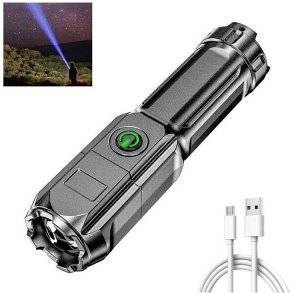 Rechargeable 990000LM LED Flashlight Tactical Police Super Bright Torch Zoomable
