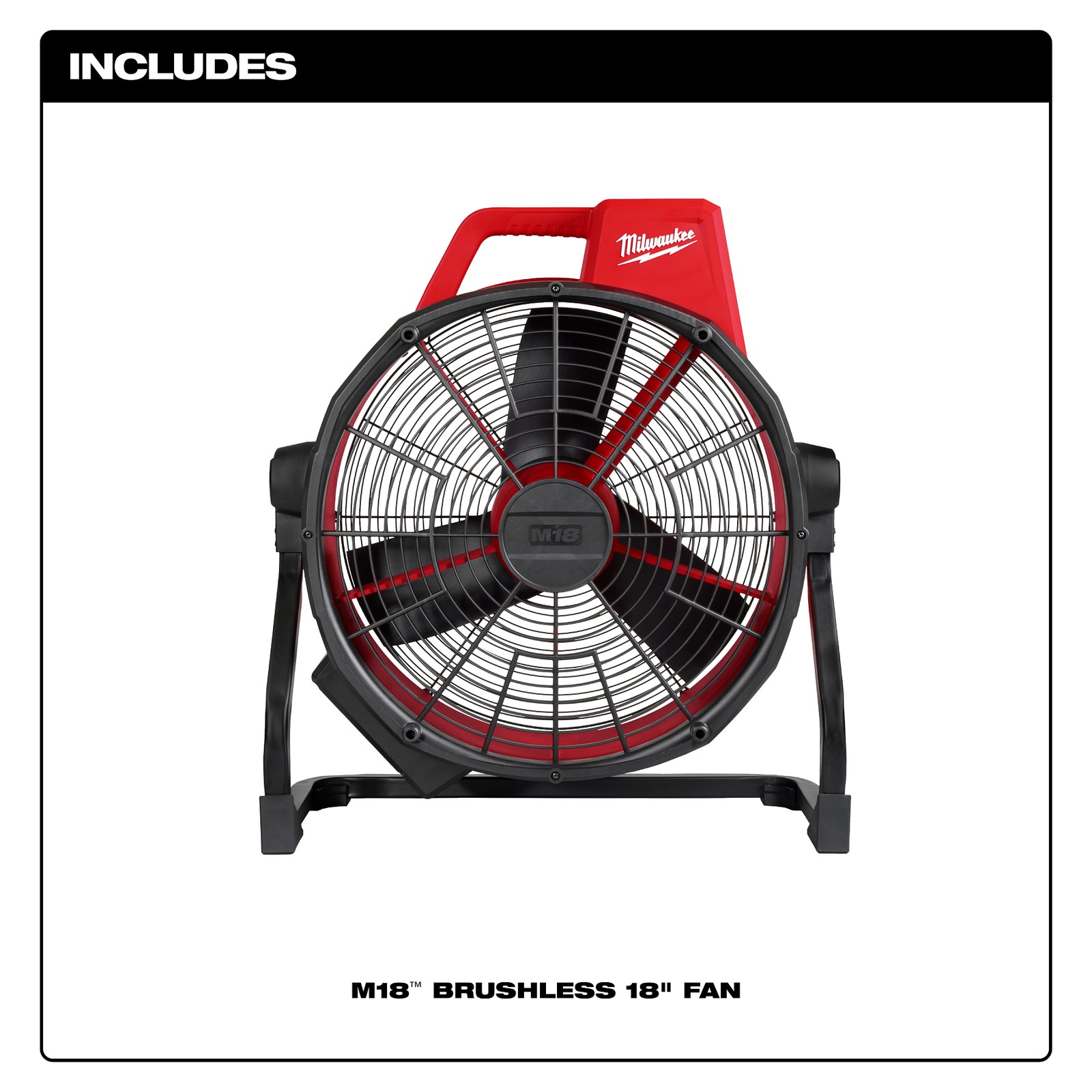 Milwaukee Tool 0821-20 M18 Brushless 18″ Fan Tool Only