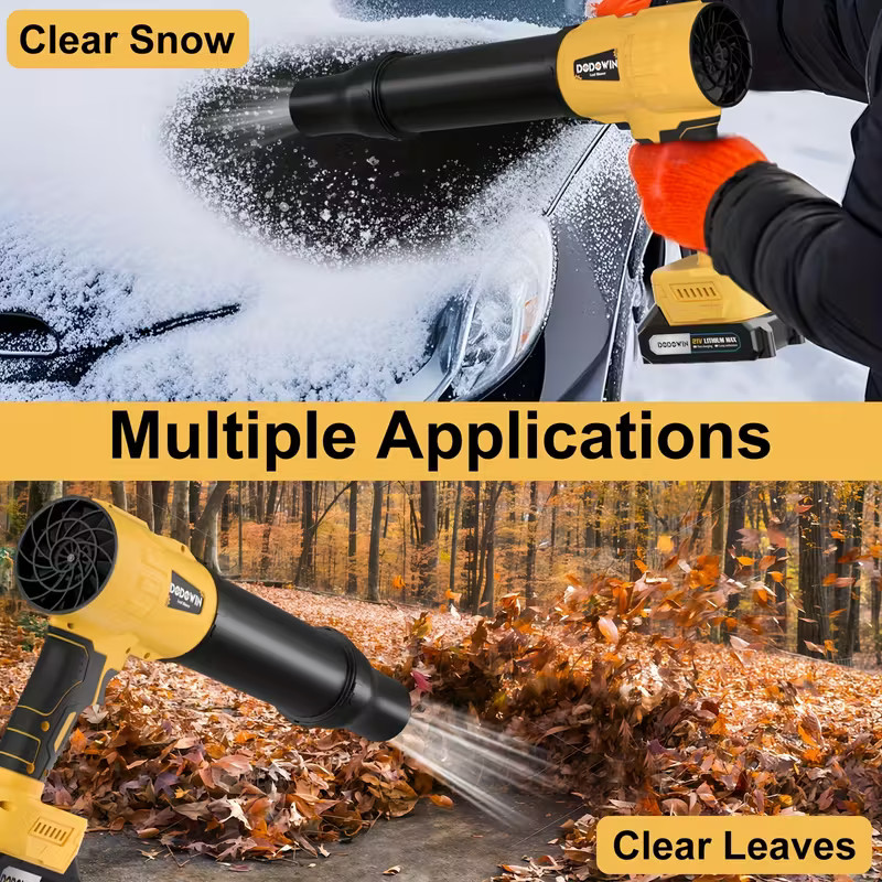 21V Electric Cordless Leaf Blower Lightweight Handheld Yard Cleaning Car Drying