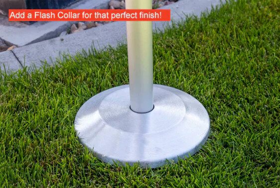 20′ Delta SECTIONAL Residential Flagpole (Silver)